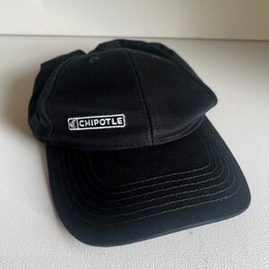 Chipotle Mexican Grill Loomstate Black Organic Cotton Employee Uniform Hat OSFM